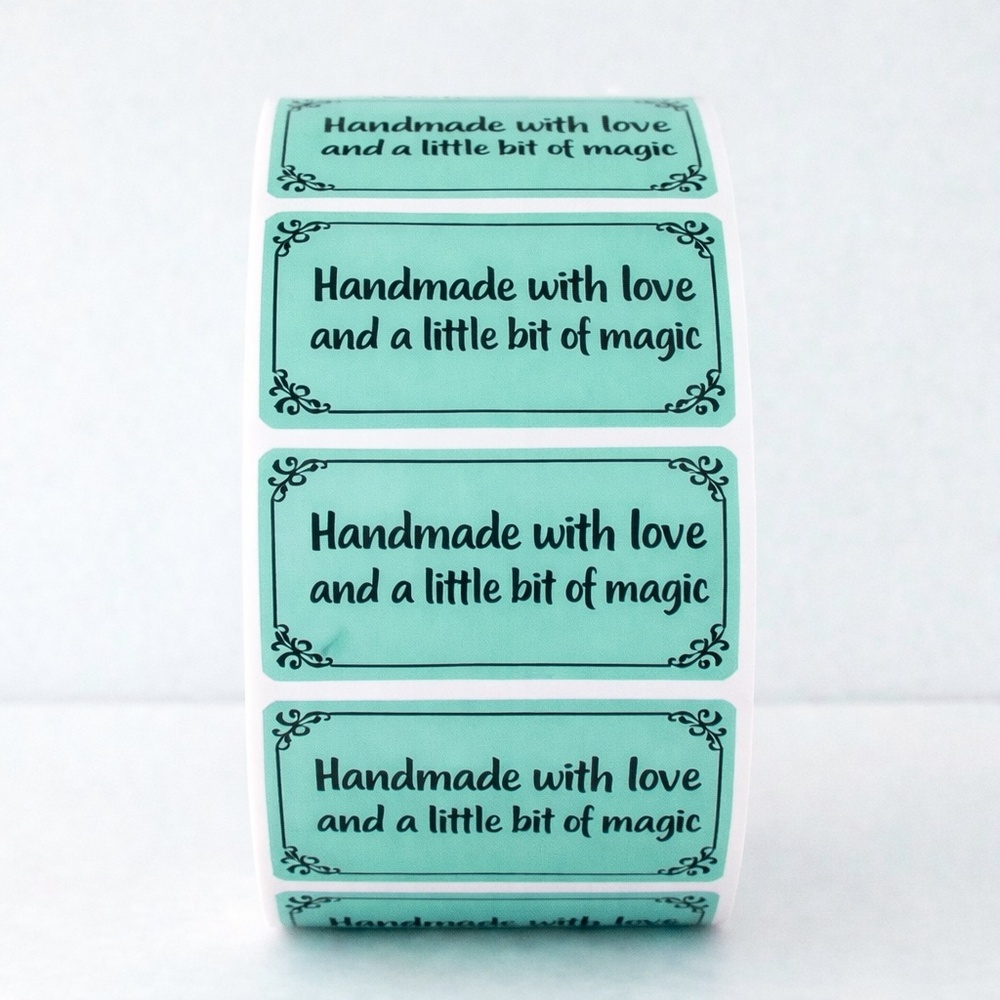 2 x 1 Inch Handmade With Love Stickers – 100 Pack Boutique Packaging Labels - Picture 8 of 10